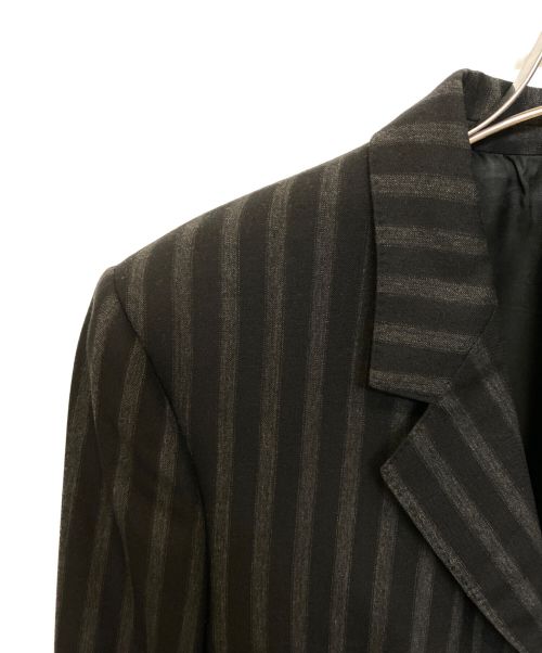 CELINE（セリーヌ）CELINE (セリーヌ) ストライプ3Bジャケット ブラック サイズ:46の古着・服飾アイテム
