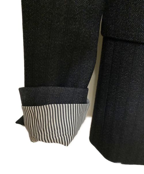 CELINE（セリーヌ）CELINE (セリーヌ) ストライプウールジャケット グレー サイズ:46の古着・服飾アイテム