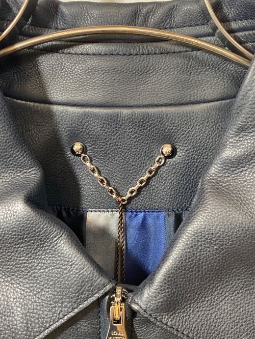 LOUIS VUITTON（ルイ ヴィトン）LOUIS VUITTON (ルイ ヴィトン) パッチレザージャケット ブラック サイズ:52の古着・服飾アイテム
