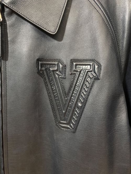 LOUIS VUITTON（ルイ ヴィトン）LOUIS VUITTON (ルイ ヴィトン) パッチレザージャケット ブラック サイズ:52の古着・服飾アイテム
