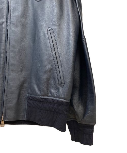 LOUIS VUITTON（ルイ ヴィトン）LOUIS VUITTON (ルイ ヴィトン) パッチレザージャケット ブラック サイズ:52の古着・服飾アイテム