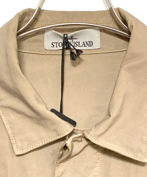 STONE ISLAND（ストーンアイランド）STONE ISLAND (ストーンアイランド) Cupro Cotton Twill-TC SS Overshirt ベージュ サイズ:Mの古着・服飾アイテム