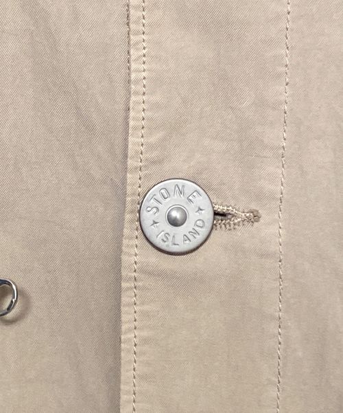 STONE ISLAND（ストーンアイランド）STONE ISLAND (ストーンアイランド) Cupro Cotton Twill-TC SS Overshirt ベージュ サイズ:Mの古着・服飾アイテム