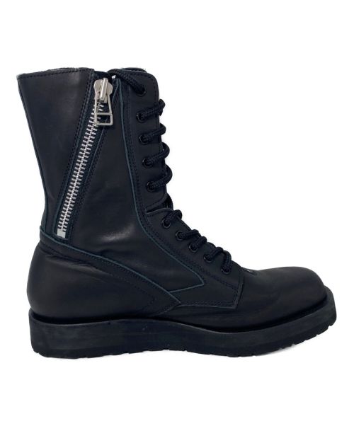 Yohji Yamamoto pour homme（ヨウジヤマモト プールオム）Yohji Yamamoto pour homme (ヨウジヤマモト プールオム) 3ジッパーミリタリーブーツ ブラック サイズ:2の古着・服飾アイテム