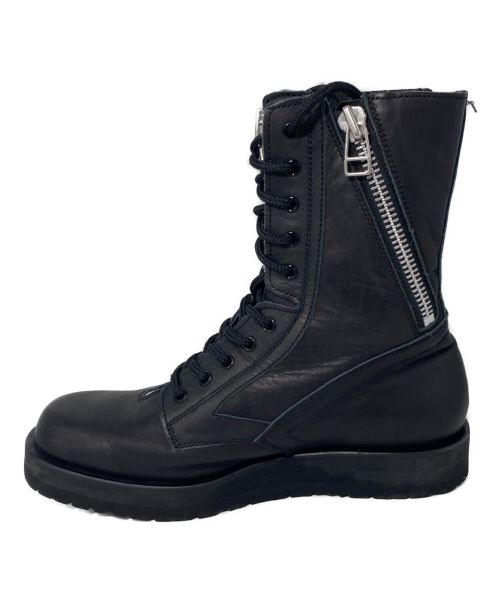 Yohji Yamamoto pour homme（ヨウジヤマモト プールオム）Yohji Yamamoto pour homme (ヨウジヤマモト プールオム) 3ジッパーミリタリーブーツ ブラック サイズ:2の古着・服飾アイテム
