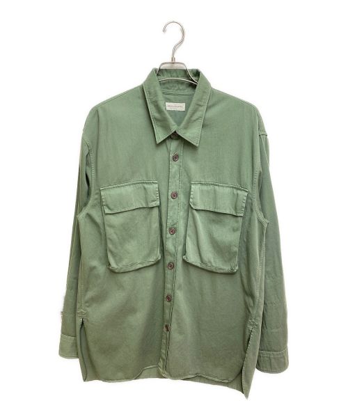DRIES VAN NOTEN（ドリスヴァンノッテン）DRIES VAN NOTEN (ドリスヴァンノッテン) 22SS ミリタリー-ワークシャツ カーキ サイズ:Sの古着・服飾アイテム