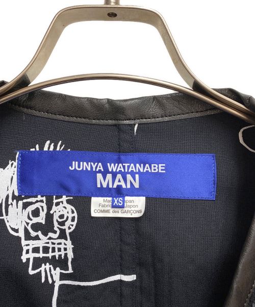 JUNYA WATANABE MAN（ジュンヤワタナベマン）JUNYA WATANABE MAN (コム デ ギャルソン ジュンヤ ワタナベ マン) レーヨン ナイロンラッセルレース × ウールトロ ブラック サイズ:XSの古着・服飾アイテム