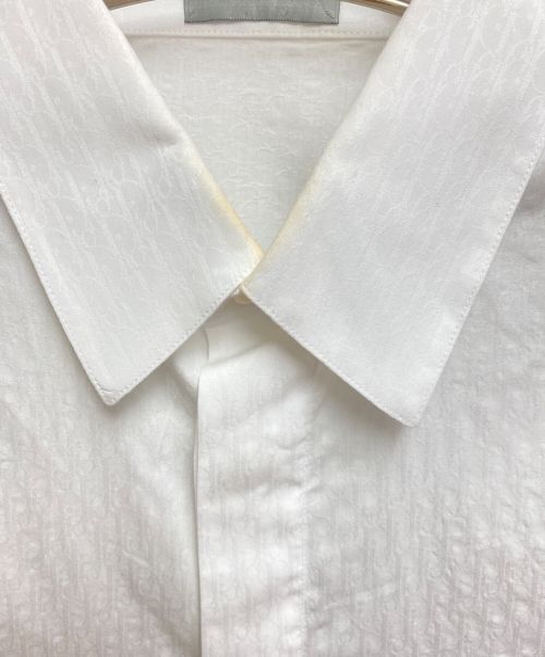 Dior（ディオール）Dior (ディオール) OBLIQUE 総柄シャツ ホワイト サイズ:37の古着・服飾アイテム