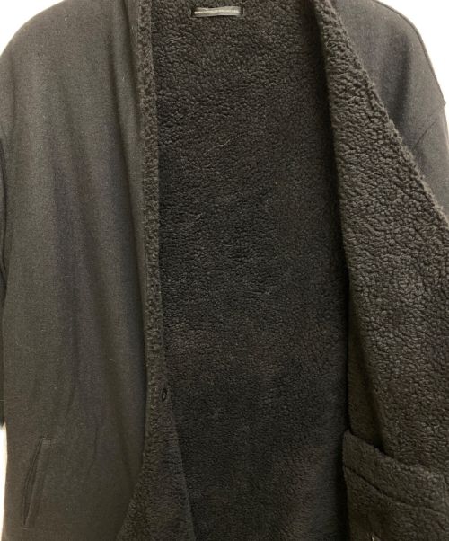Y's（ワイズ）Y's (ワイズ) 裏ボアノーカラーコート ブラック サイズ:2の古着・服飾アイテム