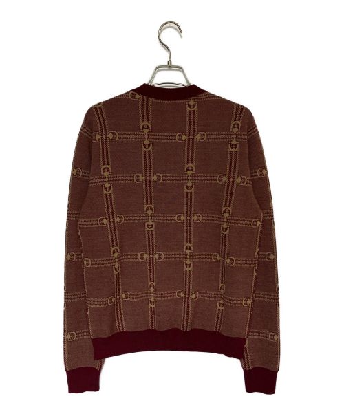 GUCCI（グッチ）GUCCI (グッチ) ホースビットジャカードニット レッド サイズ:Sの古着・服飾アイテム