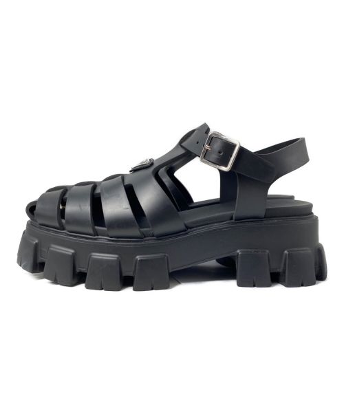 PRADA（プラダ）PRADA (プラダ) MONOLITH ラバーサンダル ブラック サイズ:7の古着・服飾アイテム