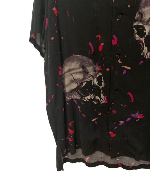 Yohji Yamamoto pour homme（ヨウジヤマモト プールオム）Yohji Yamamoto pour homme (ヨウジヤマモト プールオム) スカル半袖シャツ ブラック サイズ:2の古着・服飾アイテム