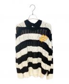 TAO COMME des GARCONSタオ コムデギャルソン）の古着「23SS フラワーニット」｜ブラック×ホワイト