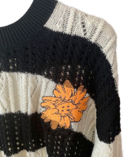 TAO COMME des GARCONS（タオ コムデギャルソン）TAO COMME des GARCONS (タオ コムデギャルソン) 23SS フラワーニット ブラック×ホワイト サイズ:Sの古着・服飾アイテム
