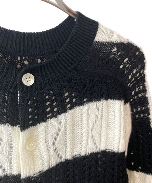 TAO COMME des GARCONS（タオ コムデギャルソン）TAO COMME des GARCONS (タオ コムデギャルソン) 23SS フラワーニット ブラック×ホワイト サイズ:Sの古着・服飾アイテム