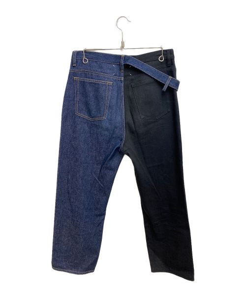 Maison Margiela（メゾンマルジェラ）Maison Margiela (メゾンマルジェラ) バイカラーデニムパンツ インディゴ サイズ:30の古着・服飾アイテム
