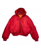VETEMENTSヴェトモン）の古着「BOMBER JACKET」｜レッド