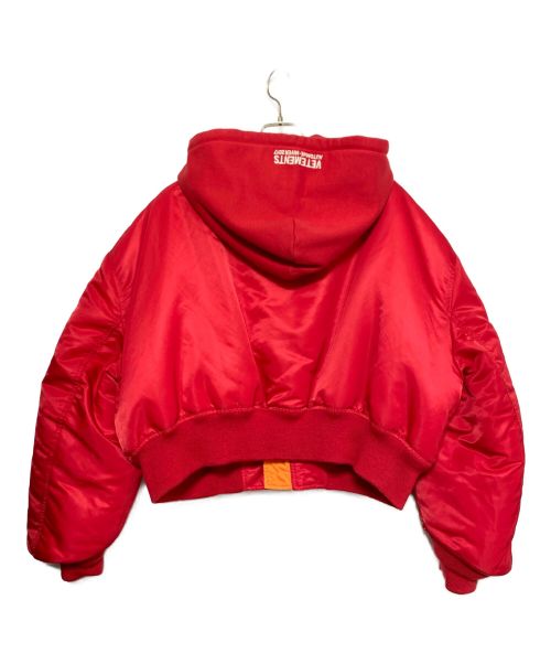 VETEMENTS（ヴェトモン）VETEMENTS (ヴェトモン) BOMBER JACKET レッド サイズ:SIZE Mの古着・服飾アイテム