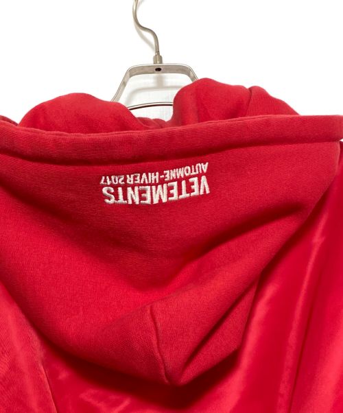 VETEMENTS（ヴェトモン）VETEMENTS (ヴェトモン) BOMBER JACKET レッド サイズ:SIZE Mの古着・服飾アイテム