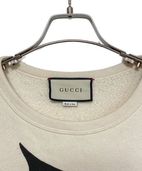 GUCCI（グッチ）GUCCI (グッチ) ウイングジョッキースウェットシャツ アイボリー サイズ:SIZE Mの古着・服飾アイテム