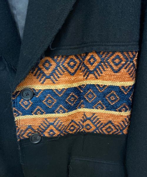 s'yte（サイト）s'yte (サイト) FLANNEL+ECUADORIAN WOVEN BRAID JACKET ブラック サイズ:3の古着・服飾アイテム