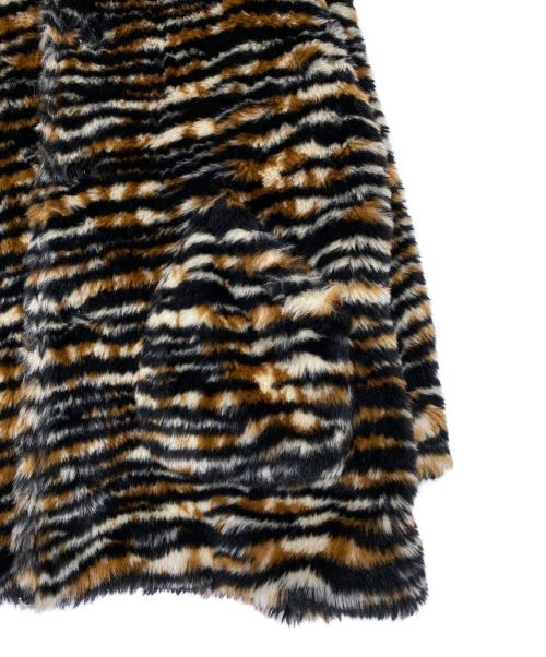 Needles（ニードルズ）Needles (ニードルズ) Hooded Coat - Acrylic Fur / Tiger ブラウン サイズ:Sの古着・服飾アイテム