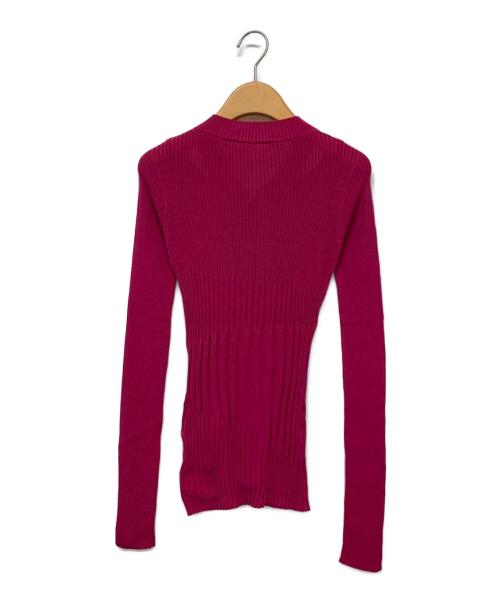 YOHJI YAMAMOTO（ヨウジヤマモト）YOHJI YAMAMOTO (ヨウジヤマモト) ジップアップニット ピンク サイズ:2の古着・服飾アイテム