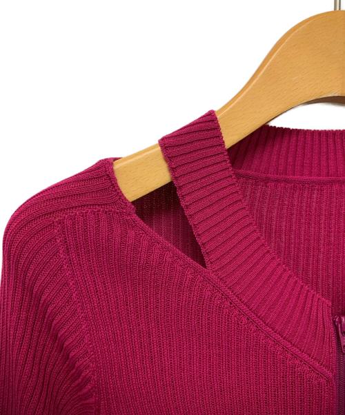 YOHJI YAMAMOTO（ヨウジヤマモト）YOHJI YAMAMOTO (ヨウジヤマモト) ジップアップニット ピンク サイズ:2の古着・服飾アイテム