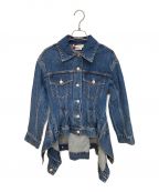 ALEXANDER McQUEENアレキサンダーマックイーン）の古着「Peplum Denim Jacket」｜ブルー