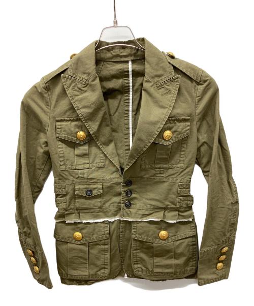 DSQUARED2（ディースクエアード）DSQUARED2 (ディースクエアード) ミリタリーナポレオンジャケット カーキ サイズ:38 未使用品の古着・服飾アイテム