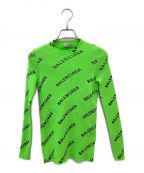 BALENCIAGAバレンシアガ）の古着「ロゴ総柄ニット」｜グリーン