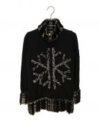CHANELシャネル）の古着「サイドココマーク雪柄ニット」｜ブラック