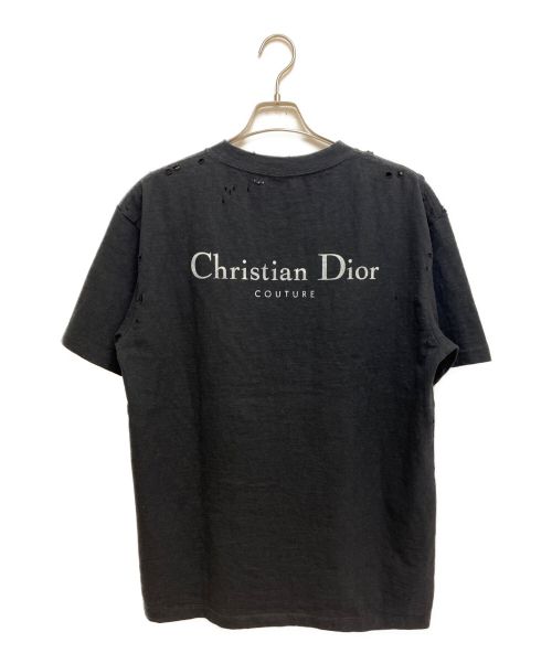 Dior（ディオール）Dior (ディオール) 23AW DIOR COUTURE ダメージ加工Tシャツ ブラック サイズ:Lの古着・服飾アイテム