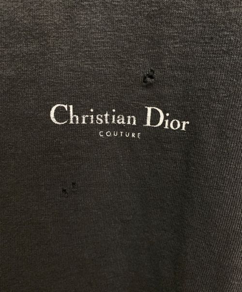 Dior（ディオール）Dior (ディオール) 23AW DIOR COUTURE ダメージ加工Tシャツ ブラック サイズ:Lの古着・服飾アイテム