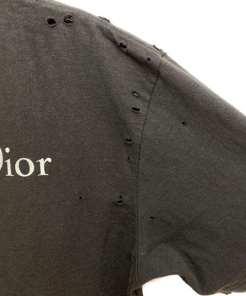 Dior（ディオール）Dior (ディオール) 23AW DIOR COUTURE ダメージ加工Tシャツ ブラック サイズ:Lの古着・服飾アイテム