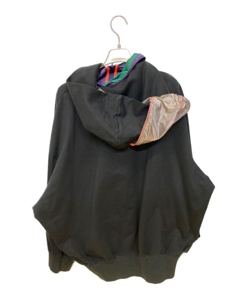 KOLOR（カラー）KOLOR (カラー) カラーブロック パーカー ブラック サイズ:2の古着・服飾アイテム