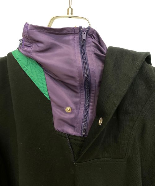 KOLOR（カラー）KOLOR (カラー) カラーブロック パーカー ブラック サイズ:2の古着・服飾アイテム