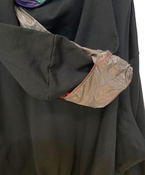 KOLOR（カラー）KOLOR (カラー) カラーブロック パーカー ブラック サイズ:2の古着・服飾アイテム