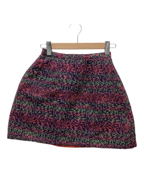 KENZO（ケンゾー）KENZO (ケンゾー) 総柄スカート ネイビー×ピンク サイズ:Sの古着・服飾アイテム