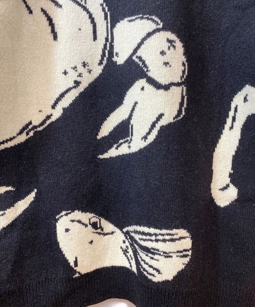 JIL SANDER（ジルサンダー）JIL SANDER (ジルサンダー) 22AW 星座ニット ブラック サイズ:48の古着・服飾アイテム