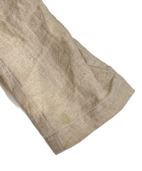 Yohji Yamamoto pour homme（ヨウジヤマモト プールオム）Yohji Yamamoto pour homme (ヨウジヤマモト プールオム) LINEN DDW NO COLLAR LEFT BUTTON JACKET ベージュ サイズ:2の古着・服飾アイテム