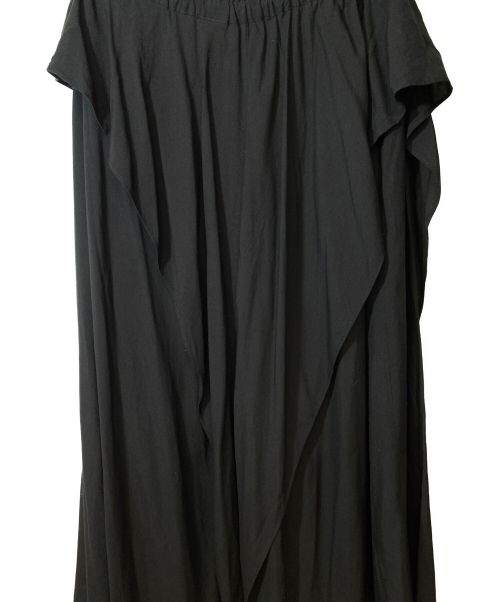 Y's（ワイズ）Y's (ワイズ) RAYON BROAD FRONT TIGHTENING PANTS ブラック サイズ:1 未使用品の古着・服飾アイテム