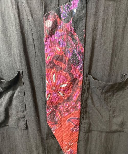 Yohji Yamamoto pour homme（ヨウジヤマモト プールオム）Yohji Yamamoto pour homme (ヨウジヤマモト プールオム) 23SS pour homme 筒袖前当て布B ブラック サイズ:4の古着・服飾アイテム