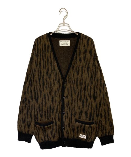 WACKO MARIA（ワコマリア）WACKO MARIA (ワコマリア) LEOPARD MOHAIR CARDIGAN ブラウン サイズ:Lの古着・服飾アイテム