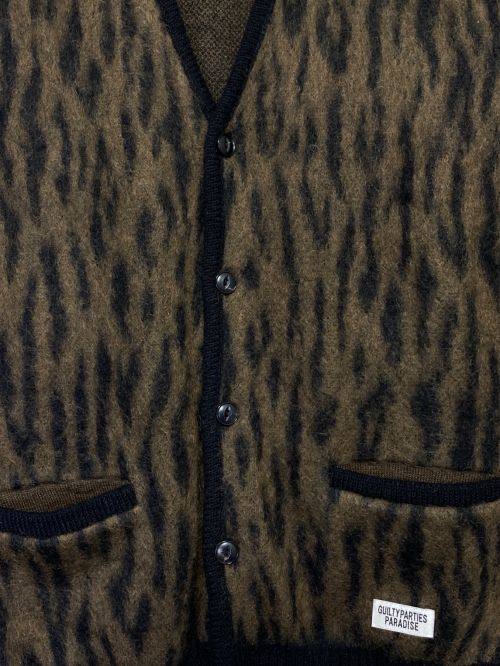 WACKO MARIA（ワコマリア）WACKO MARIA (ワコマリア) LEOPARD MOHAIR CARDIGAN ブラウン サイズ:Lの古着・服飾アイテム