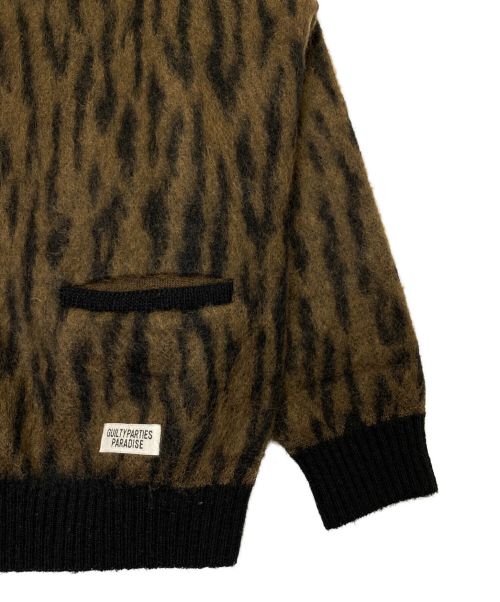 WACKO MARIA（ワコマリア）WACKO MARIA (ワコマリア) LEOPARD MOHAIR CARDIGAN ブラウン サイズ:Lの古着・服飾アイテム