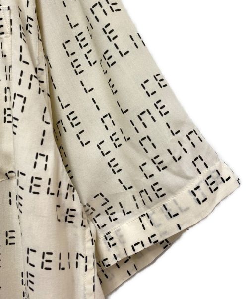CELINE（セリーヌ）CELINE (セリーヌ) デジタルプリントルーズフィットハワイアンシャツ （Digital Logo Loose Fit Hawaiian Shirt） アイボリー サイズ:36の古着・服飾アイテム