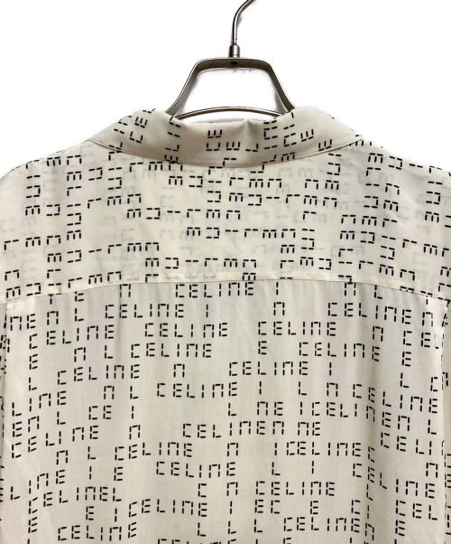CELINE（セリーヌ）CELINE (セリーヌ) デジタルプリントルーズフィットハワイアンシャツ （Digital Logo Loose Fit Hawaiian Shirt） アイボリー サイズ:36の古着・服飾アイテム