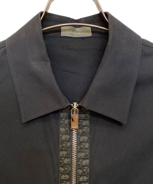 Christian Dior（クリスチャン ディオール）Christian Dior (クリスチャン ディオール) オブリークジップシャツジャケット ネイビー サイズ:38の古着・服飾アイテム
