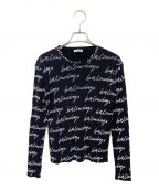 BALENCIAGAバレンシアガ）の古着「ロゴ総柄ニット」｜ブラック